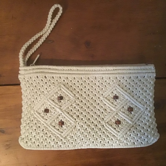 Handbags - Vintage Crochet Clutch/Wristlet